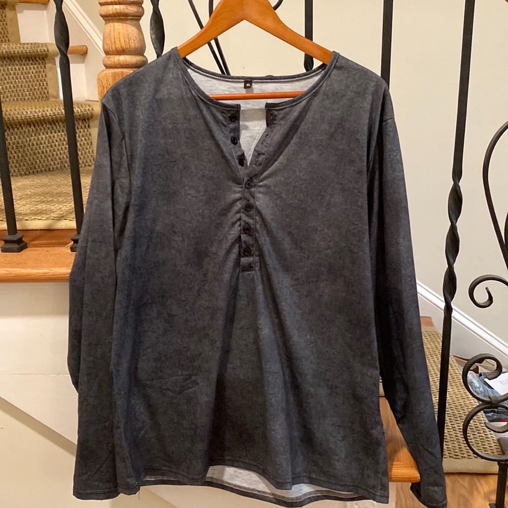 Soft Dark Gray Henley